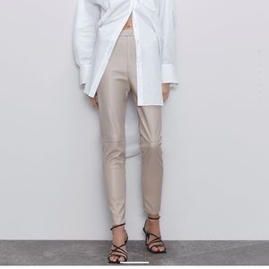 Zara women’s faux leather leggings